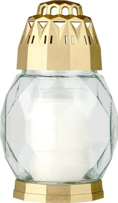 Immagine prodotto di Cimitero di vetro 18cm deposito candele DIAMOND 2D oro