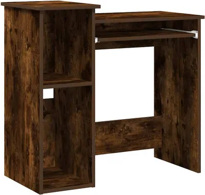 Produktbild von Schreibtisch mit Regal Räuchereiche 84x40x78 cm Holzwerkstoff
