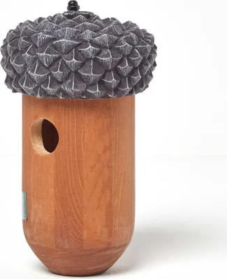 Image de HOMESCAPES Nichoir en bois véritable Gland
