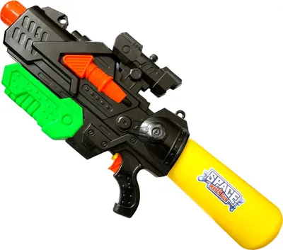 Produktbild von Wasserpistole mit XXL Wasser Tank Schwarz | Spritzpistole Wassergewehr 60cm | Spielzeug Wasserspritzpistole 2l Fassungsvermögen