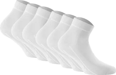 Produktbild von Rohner Basic Uni Quarter Socken, 6er Pack - Sneaker Plus, Baumwolle Weiß 43-46
