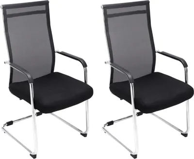 Produktbild von 2er Set Besucherstühle HLO-CP18  schwarz