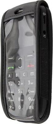 Produktbild von caseroxx Ledertasche mit Gürtelclip kompatibel mit Doro PhoneEasy 506 aus Echtleder, Tasche mit Gürtelclip und Sichtfenster