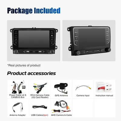 Productafbeelding van Autoradio - Multimediaspeler - Navigatiesysteem - Touchscreen - 7 Inch - Draadloze CarPlay & Android Auto