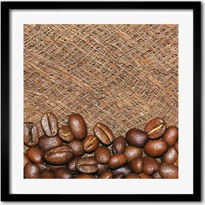 Produktbild von Bild - 50 cm x 50 cm - MDF - Rahmen, Wandkunst - Körner Kaffee