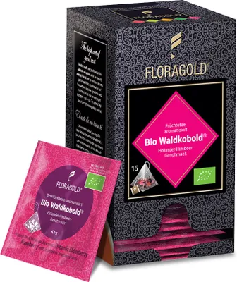 Produktbild von Floragold  Früchtetee Waldkobold®, 15er Pyramidenbeutel