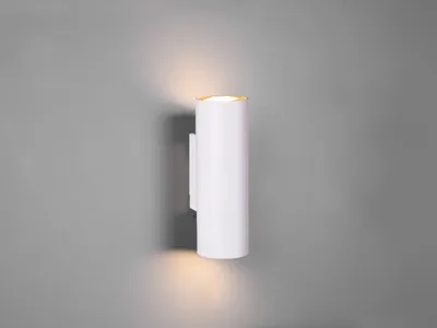 Produktbild von Zeitlose Wandleuchte Marley aus weißem Metall mit 2 GU10 Sockel, Up- & Downlicht