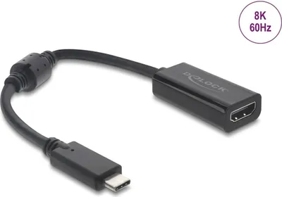 Image de Adaptateur USB Type-C vers HDMI 8K 60 Hz HDR HDCP, noir
