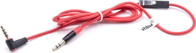 Produktbild von vhbw Audio AUX Kabel kompatibel mit Beats by Dr. Dre Monster Studio 2.0 Kopfhörer - Audiokabel 3,5mm Klinkenstecker, Mikrofon, 120 cm Rot