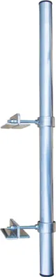 Produktbild von PREMIUM X Satellitenmast-Klemmhalterung aus Stahl für Geländer & Zaun, 100 cm, 48 mm, bohrfreie Montage, witterungsbeständig
