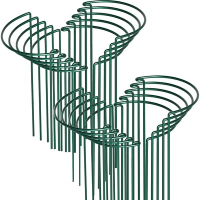 Produktbild von Rankhilfen,20 Stück Pflanzenstützen Staudenhalter Halbrund Groß 25x40cm,Robuste 4mm Draht Metall Pflanzenhalter,für Pflanzen, Hortensien, Pfingstrosen