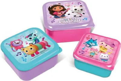 Produktbild von Gabby's Dollhouse 3-in-1 Snack Box Lunchbox Brotdose