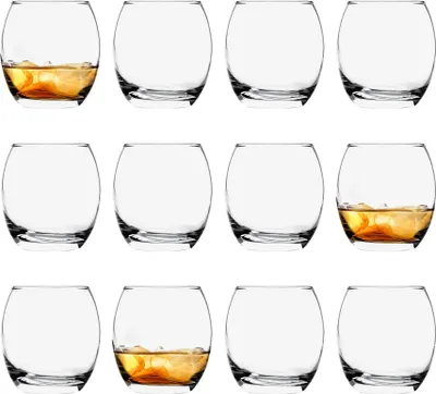 Produktbild von 12x Empire 405ml Whisky-Gläser - Glas Altmodisch Scotch Bourbon Rum Cocktail Trinkbecher Geschenkbox-Set - by LAV