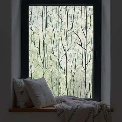 Productafbeelding van Famanu 3D raamfolie, mat, privacyfolie, 44,5 x 200 cm - voor thuis en kinderkamers