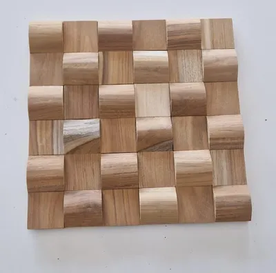 Produktbild von Teakea – Natürliches 3D-Wandpaneel – Massives Teakholz – Holzpaneele zur Wanddekoration