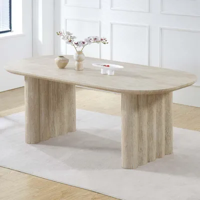 Produktbild von Milton & Oldbrook Esstisch 200 cm Zafra Travertinlook