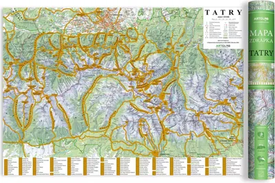 Imagen del producto de Mapa rasable de los Montes Tatras: Polonia y Eslovaquia, escala 1:50.000