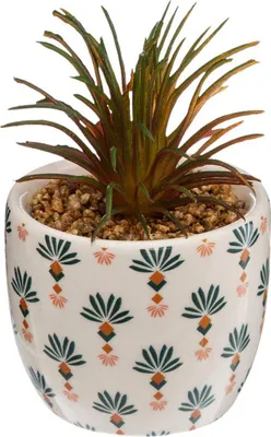 Produktbild von Künstliche pflanze topf porzellan h9cm  - Atmosphera créateur d'intérieur