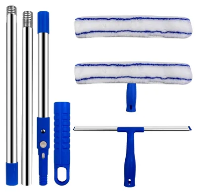 Produktbild von 2 In 1 Fensterputzer Set, Fensterabzieher Profi, 120cm Fensterwischer mit Teleskopstiel, Window Cleaner, Fenster Abzieher Wischer, Fensterreinigungsset, Fensterreiniger mit Teleskopstange