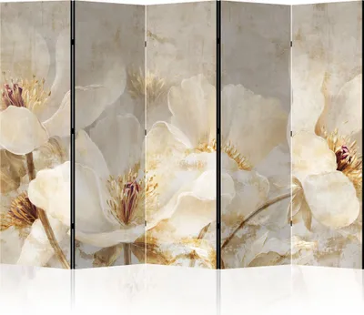Produktbild von LUMASOUL Paravent einseitiger, Paravent Raumteiler Innen, Blumen Motiv, 225x172 cm