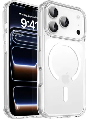Obrázok produktu pre Puzdro na iPhone 17 Pro Max s technológiou MagSafe, ochranou fotoaparátu, odolné proti nárazom, odolné proti poškriabaniu, priehľadné