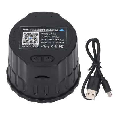 Zdjęcie produktu dla Elektroniczna soczewka WLAN Kamera teleskopowa HD do mikroskopów 0,94 cala-1,97 cala (24 mm-50 mm), astrofotografii i lornetek, 64 GB