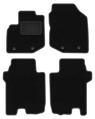 Produktbild von Velours-Fußmatten für Honda Jazz III 2008-2011 (Schrägheck) – 4-tlg, Schwarz, passgenau – Wielganizator LUX