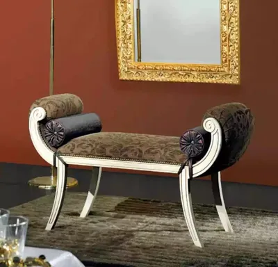 Produktbild von Klassische Bank Designer Luxus Sitzbank Polster Textil Stoff Neu Möbel