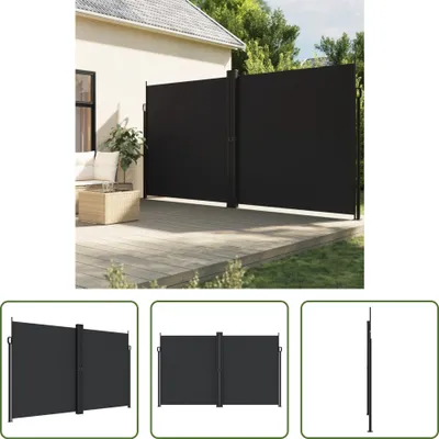 Zdjęcie produktu dla Wysuwana markiza boczna Living Store czarna 200x1200 cm