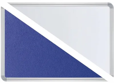 Produktbild von Stellwandtafel Pinntafel/Whiteboard B1800xH1200xT22 blau/weiß