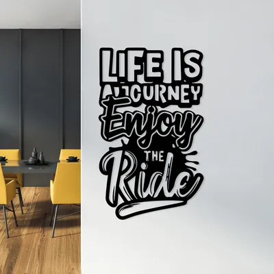Image de Wallity, Lıfe- SKL2550, Noir, Autres décorations pour la maison, 42 x 70 cm, 100% métal (épaisseur : 1