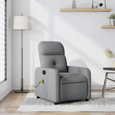 Produktbild von Design Massagesessel Hellgrau Stoff, Klassische Sessel 2024 Neu