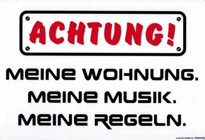Produktbild von Witziges Schild - ACHTUNG! Meine Wohnung... - 308868 - 30cm x 20cm