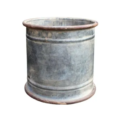 Produktbild von Runder Pflanztopf aus Zink, ca. 20,5 cm hoch, ca. 21 cm Durchmesser