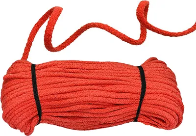 50m Baumwoll-Kordel geflochten 5 mm Baumwoll-Schnur Seil  orange