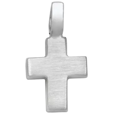Produktbild von Basic Gold TG34 Kinder Anhänger Kreuz 14 Karat (585) Weißgold