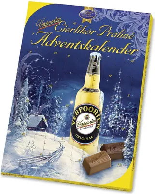 Zdjęcie produktu dla Verpoorten Likier jajeczny Kalendarz Adwentowy Zimowe Marzenie z czekoladkami 240g
