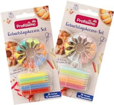 Geburtstagskerzen-Set, 24 Stück