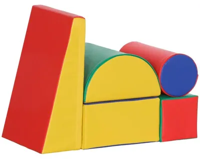 Image de Blocs de construction en mousse, ensemble de 5 pièces | Couleur : multicolore | Dimensions : 40,6 x 40,6 x 20,3 cm