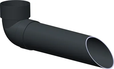 Produktbild von Dachrinne Halbrund 60mm Einzelteile | Wasserspeier Anthrazit | Kunststoff PVC Fallrohr DN60 | Gartenhaus Carport Terasse