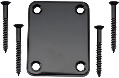 Produktbild von Metall Halsplatte Halsplatte für Strat Tele E-Gitarre Bass, schwarz