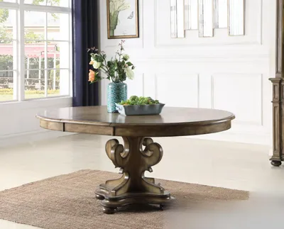 Produktbild von designer esstisch luxus esszimmer tische polster holz Edelstahl tisch Rund möbel