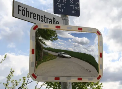 Produktbild von Verkehrsspiegel TopView 60x40 Überwachungsspiegel Spiegel Rohrhalterung Rohr