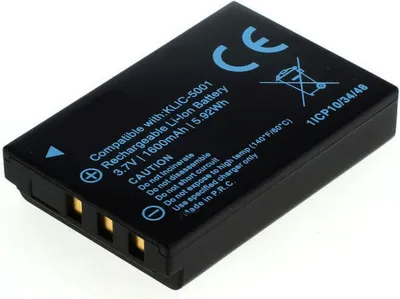Produktbild von Akku für Xacti VPC-HD1000 Li-Ion 3,7 Volt 1400 mAh schwarz.