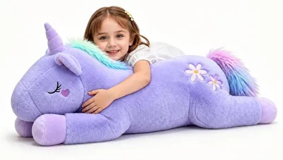 Productafbeelding van XXL Pluche Eenhoorn Knuffeldier 100 cm voor Kinderen