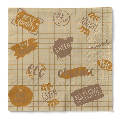 Produktbild von Serviette Green Nature in Braun aus Tissue 33 x 33 cm, 100 Stück