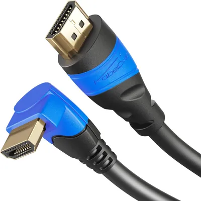 Obrázok produktu pre KabelDirekt 8K/4K HDMI kábel s ohybom, 5 m, High Speed HDMI s Ethernetom
