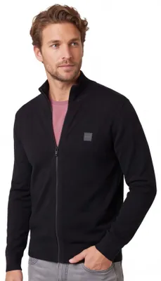 Produktbild von Boss Orange Cardigan schwarz einfarbig Baumwolle Kaschmir