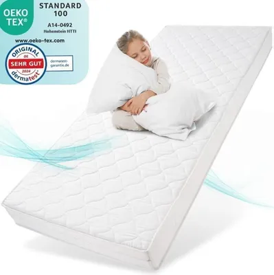 Zdjęcie produktu dla Materac dziecięcy 90 x 200 cm H2 - Certyfikat Oeko Tex 100 - Pokrowiec do prania
