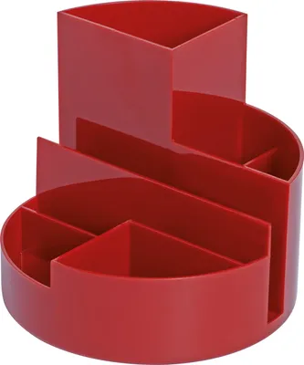 Produktbild von MAUL Stifteköcher MAULrundbox Kunststoff 14 x 14 x 12.5 cm rot